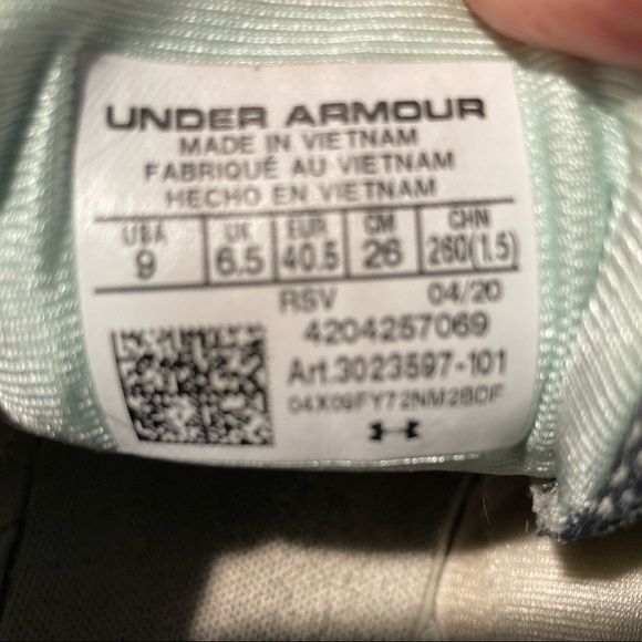 UNDER ARMOUR Sz 9  HOVR Running Charged Breathe Sneakers - Picture 6 of 8